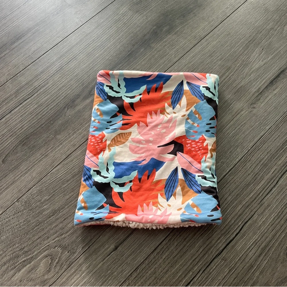 Simply Stellar Colorful Dog Snood Ear Cover Fleece Lined Size Large